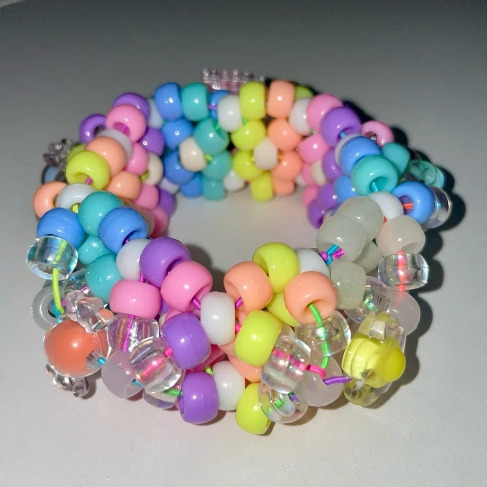 Kandi Rave Bracelet | cotton kandi (UV reactive, glow in the dark)